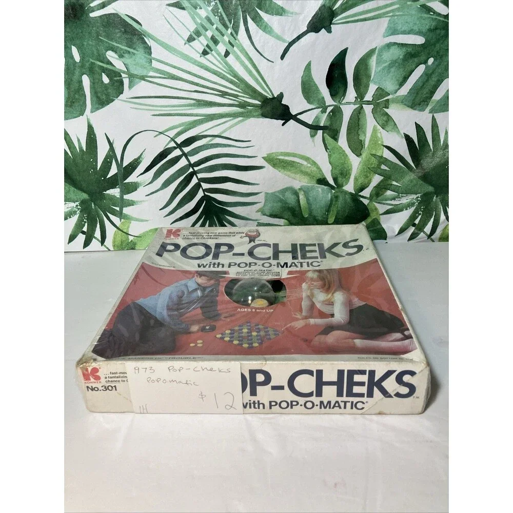 Pop-O-Matic Pop-Cheks Kohner 1973 Board Game no.301 Vintage RARE SEALED